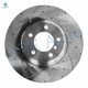 Set of 12 Front 348mm-Rear 336mm Drilled Slotted Brake Disc Rotors-Ceramic Brake Pad Kit For 2009-2011 BMW 335D