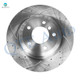 Set of 12 Front 348mm-Rear 336mm Drilled Slotted Brake Disc Rotors-Ceramic Brake Pad Kit For 2009-2011 BMW 335D
