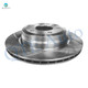 Set of 12 Front 348mm-Rear 336mm Drilled Slotted Brake Disc Rotors-Ceramic Brake Pad Kit For 2009-2011 BMW 335D