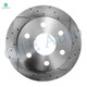 Set of 6 Rear 330mm Drilled Slotted Brake Disc Rotors-Ceramic Brake Pad Kit For 2003-2006 Chevrolet Avalanche 1500