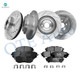 Set of 12 Front 293mm-Rear 265mm Drilled Slotted Brake Disc Rotors-Ceramic Brake Pad Kit For 2004-2008 Subaru Forester