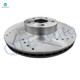 Set of 12 Front 293mm-Rear 265mm Drilled Slotted Brake Disc Rotors-Ceramic Brake Pad Kit For 2004-2008 Subaru Forester