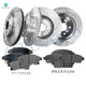 Set of 12 Front 276mm-Rear 268mm Drilled Slotted Brake Disc Rotors-Ceramic Brake Pad Kit For 2016 Chevrolet Cruze Limited Front D1522 8730