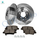 Set of 6 Rear 284mm Brake Disc Rotors-8428A-D1445 Ceramic Brake Pad Kit For 2010-2017 Hyundai Azera