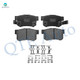 Set of 6 Rear 260mm Brake Disc Rotors-Ceramic Brake Pad Kit For 1998 1999 Acura CL