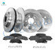 Set of 12 Front 302.95mm-Rear 270mm Brake Disc Rotors-Ceramic Brake Pad Kit For 2014 2015 Chevrolet Impala Limited
