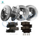 Set of 12 Front 296mm-Rear 281mm Drilled Slotted Brake Disc Rotors-Ceramic Brake Pad Kit For 2013-2018 Lexus ES350