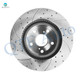 Set of 12 Front 296mm-Rear 281mm Drilled Slotted Brake Disc Rotors-Ceramic Brake Pad Kit For 2013-2018 Lexus ES350