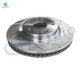 Set of 12 Front 296mm-Rear 281mm Drilled Slotted Brake Disc Rotors-Ceramic Brake Pad Kit For 2013-2018 Lexus ES350