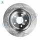 Set of 12 Front 276mm-Rear 268mm Drilled Slotted Brake Disc Rotors-Ceramic Brake Pad Kit For 2014-2016 Chevrolet Sonic Front D1522 8730