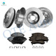 Set of 12 Front-Rear 278mm Brake Disc Rotors-Ceramic Brake Pad Kit For 2001 2002 Oldsmobile Intrigue