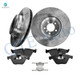 Set of 6 Front 348mm Drilled Slotted Brake Disc Rotors-Ceramic Brake Pad Kit For 2007-2013 BMW 335I