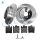Set of 6 Rear 290mm Drilled Slotted Brake Disc Rotors-Ceramic Brake Pad Kit For 2003-2005 Mercedes-Benz C240