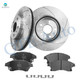 Set of 6 Front 276mm Drilled Slotted Brake Disc Rotors-Ceramic Brake Pad Kit For 2016 Chevrolet Cruze Limited