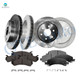Set of 12 Front 305mm-Rear 330.2mm Drilled Slotted Brake Disc Rotors-Ceramic Brake Pad Kit For 2005 2006 Chevrolet Suburban 1500