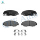 Set of 6 Front 260mm Brake Disc Rotors-Ceramic Brake Pad Kit For 1998-2002 Honda Accord L4