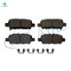 Set of 12 Front 295.8mm-Rear 292mm Brake Disc Rotors-Ceramic Brake Pad Kit For 2015-2017 Nissan Leaf 5 Stud Wheel
