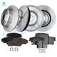 Set of 12 Front-Rear 320mm Brake Disc Rotors-Ceramic Brake Pad Kit For 2010 Dodge Charger V8