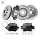 Set of 12 Front 303mm-Rear 278mm Brake Disc Rotors-Ceramic Brake Pad Kit For 2000 2004 2005 Chevrolet Impala