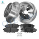 Set of 6 Rear 274mm Brake Disc Rotors-Ceramic Brake Pad Kit For 2014 2015 Subaru Forester