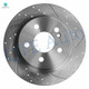 Set of 6 Rear 300mm Drilled Slotted Brake Disc Rotors-Ceramic Brake Pad Kit For 2008-2012 Mercedes-Benz C300