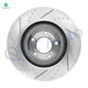 Set of 12 Front 320mm-Rear 330mm Drilled Slotted Brake Disc Rotors-Ceramic Brake Pad Kit For 2011-2014 Ford Edge