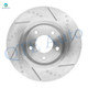 Set of 12 Front 320mm-Rear 330mm Drilled Slotted Brake Disc Rotors-Ceramic Brake Pad Kit For 2011-2014 Ford Edge