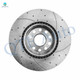 Set of 6 Front 312mm Drilled Slotted Brake Disc Rotors-Ceramic Brake Pad Kit For 2010-2014 Volkswagen GTI
