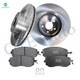 Set of 6 Front 293mm Brake Disc Rotors-Ceramic Brake Pad Kit For 2011-2014 Subaru Impreza