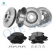 Set of 12 Front 303mm-Rear 278mm Brake Disc Rotors-Ceramic Brake Pad Kit For 2000-2005 Chevrolet Impala