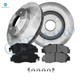 Set of 6 Front 260mm Brake Disc Rotors-Ceramic Brake Pad Kit For 1998-2002 Honda Accord EX LX
