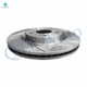 Set of 12 Front 319.7mm-Rear 333.8mm Drilled Slotted Brake Disc Rotors-Ceramic Brake Pad Kit For 2011-2014 Honda Odyssey