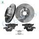 Set of 6 Front 348mm Drilled Slotted Brake Disc Rotors-Ceramic Brake Pad Kit For 2013-2015 BMW X1