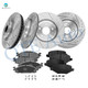 Set of 12 Front 325mm-Rear 330mm Drilled Slotted Brake Disc Rotors-Ceramic Brake Pad Kit For 2010-2018 Lincoln MKT