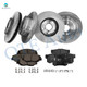 Set of 12 Front-Rear 282mm Brake Disc Rotors-Ceramic Brake Pad Kit For 2002-2004 Honda CR-V