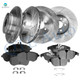 Set of 12 Front 295mm-Rear 300mm Drilled Slotted Brake Disc Rotors-Ceramic Brake Pad Kit For 2008-2012 Mercedes-Benz C300