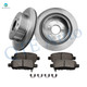 Set of 6 Rear 292mm Brake Disc Rotors-Ceramic Brake Pad Kit For 2014 2015 Nissan Rogue Select
