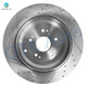 Set of 12 Front 296mm-Rear 305mm Drilled Slotted Brake Disc Rotors-Ceramic Brake Pad Kit For 2010-2013 Honda CR-V