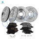 Set of 12 Front 296mm-Rear 270mm Drilled Slotted Brake Disc Rotors-Ceramic Brake Pad Kit For 2005 Pontiac G6