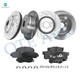 Set of 12 Front 296mm-Rear 305mm Drilled Slotted Brake Disc Rotors-Ceramic Brake Pad Kit For 2010 2011 Honda CR-V