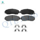 Set of 12 Front 296mm-Rear 305mm Drilled Slotted Brake Disc Rotors-Ceramic Brake Pad Kit For 2010 2011 Honda CR-V