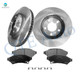 Set of 6 Front 296.95mm Brake Disc Rotors-Ceramic Brake Pad Kit For 2005 Saturn Relay