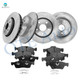 Set of 12 Front-Rear 330mm Brake Disc Rotors-Ceramic Brake Pad Kit For 2011-2014 2020 Dodge Durango