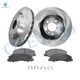 Set of 6 Front 322.95mm Brake Disc Rotors-D1159 8269 Ceramic Brake Pad Kit For 2006-2011 Buick Lucerne
