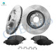 Set of 6 Front 320mm Drilled Slotted Brake Disc Rotors-Ceramic Brake Pad Kit For 2014-2017 Infiniti QX60