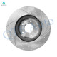 Set of 6 Front 320mm Drilled Slotted Brake Disc Rotors-Ceramic Brake Pad Kit For 2014-2017 Infiniti QX60