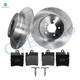 Set of 6 Rear 290mm Drilled Slotted Brake Disc Rotors-D873 7748 Ceramic Brake Pad Kit For 1997 Mercedes-Benz E420