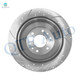 Set of 6 Rear 325mm Drilled Slotted Brake Disc Rotors-Ceramic Brake Pad Kit For 2005-2009 Saab 9-7X