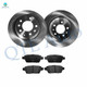 Set of 6 Rear 280mm Brake Disc Rotors-Ceramic Brake Pad Kit For 2006 2007 Mazda 6