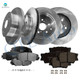 Set of 12 Front 275mm-Rear 281mm Brake Disc Rotors-Ceramic Brake Pad Kit For 2007-2012 Toyota RAV4